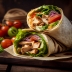 Wrap de Frango com Vegetais